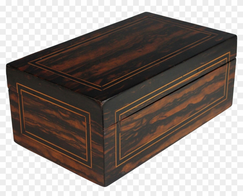 Antique Coromandel Wooden Wood Jewelry Box - Box Clipart #4866563