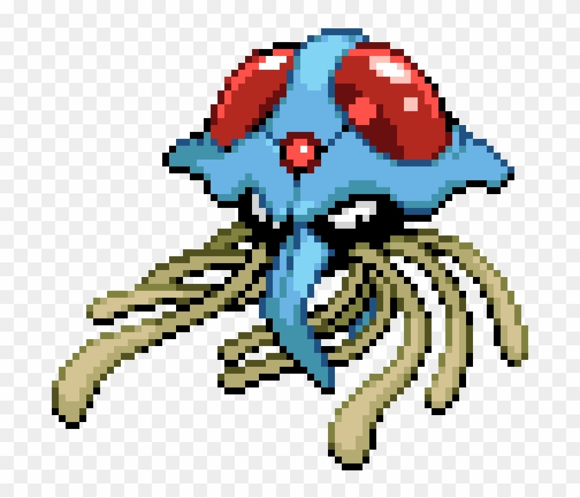 Hard Pixel Art Grids , Png Download - Tentacruel Gif Clipart