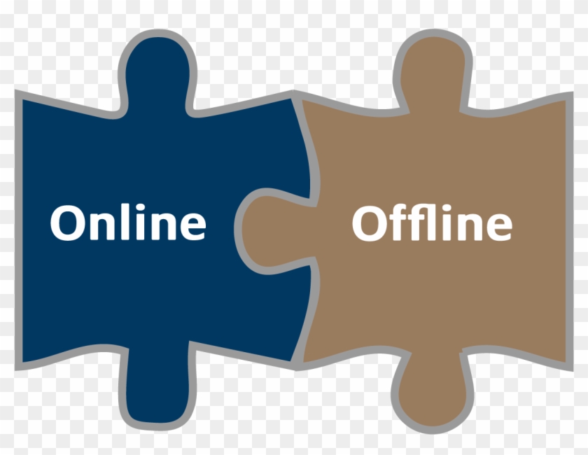 It's Not A Battle Between Online Or Offline - Sign Clipart