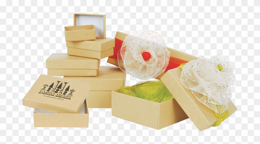 Natural Kraft Jewelry Boxes - Halva Clipart #4867746