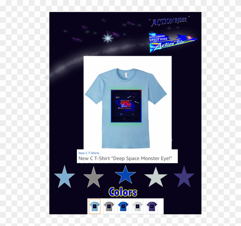 New Action Rider T Shirts- Deep Space Monster Eye Https - Graphic Design Clipart #4867844