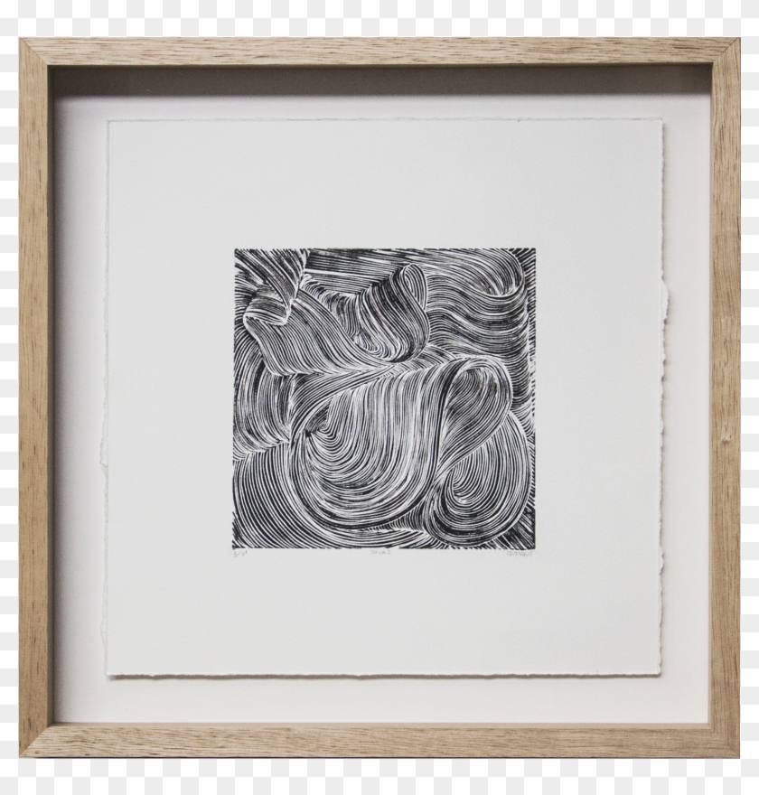 Brush I Linocut Art Series By Quinque Design's Artis - Picture Frame Clipart
