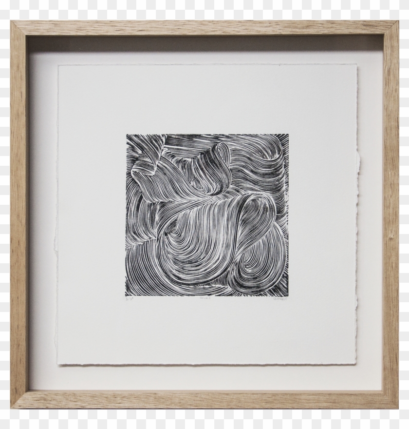 Brush I Linocut Art Series By Quinque Design's Artis - Picture Frame Clipart #4868441