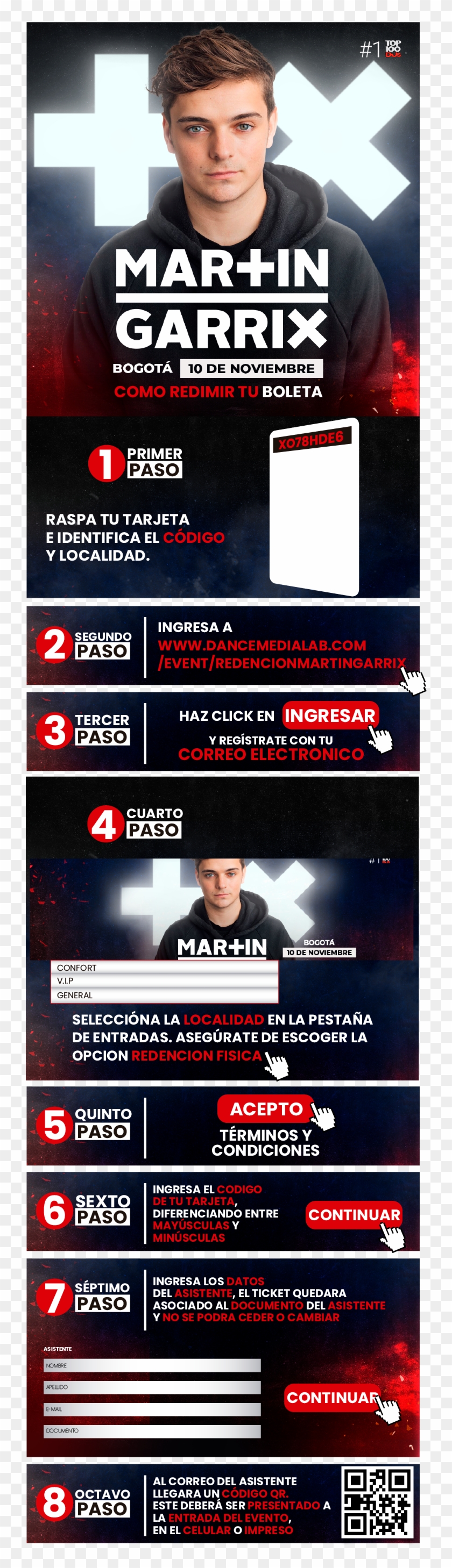 Martin Garrix Bogota - Flyer Clipart