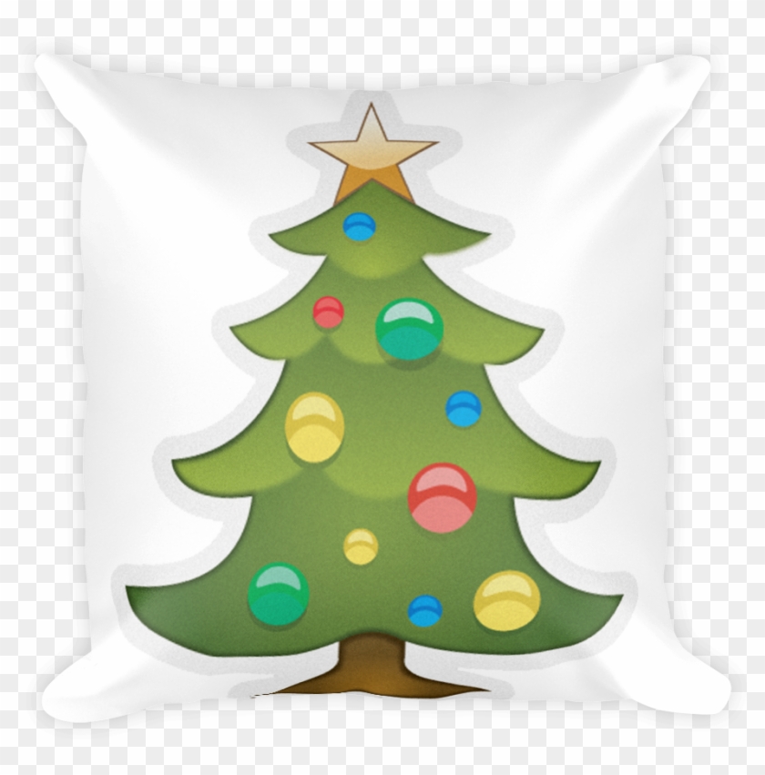 Emoji Pillow - Christmas Tree - Emoji Arbol De Navidad Clipart