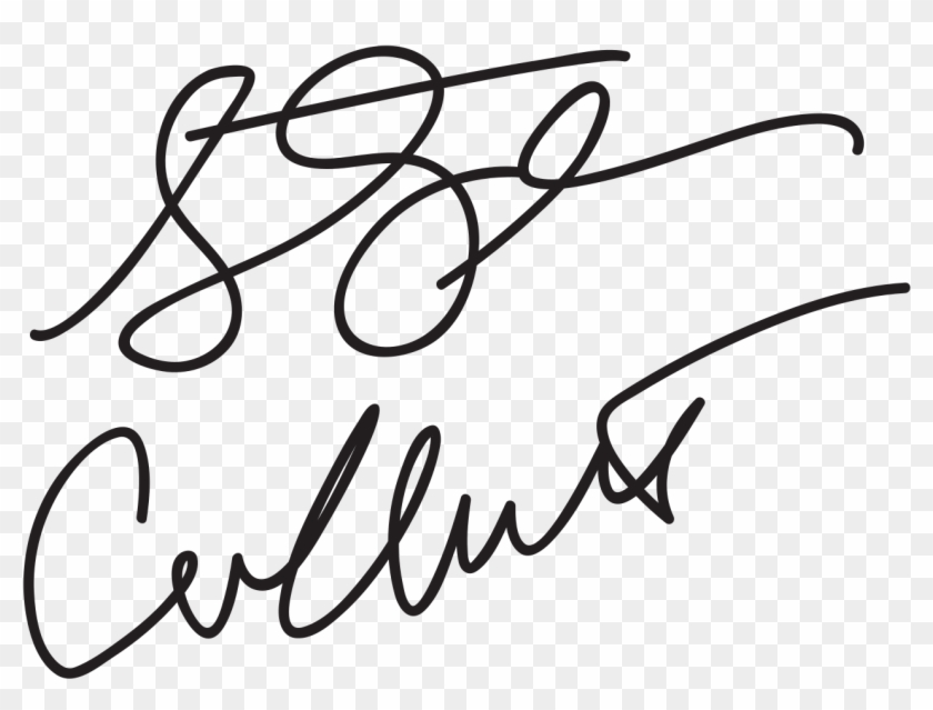 Stephen Colbert Signature - Line Art Clipart #4869735