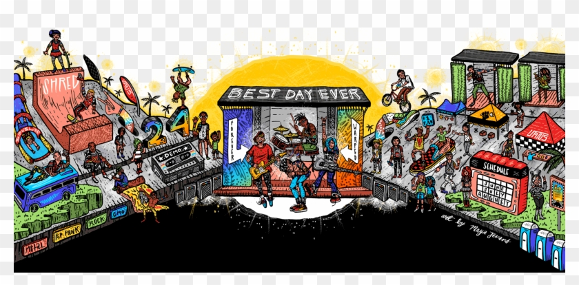 Theartofla - Meadowbrook Amphitheatre Warped Tour Clipart