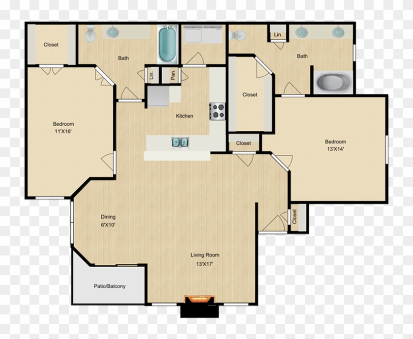 0 For The B3 Floor Plan - Floor Plan Clipart #4870250