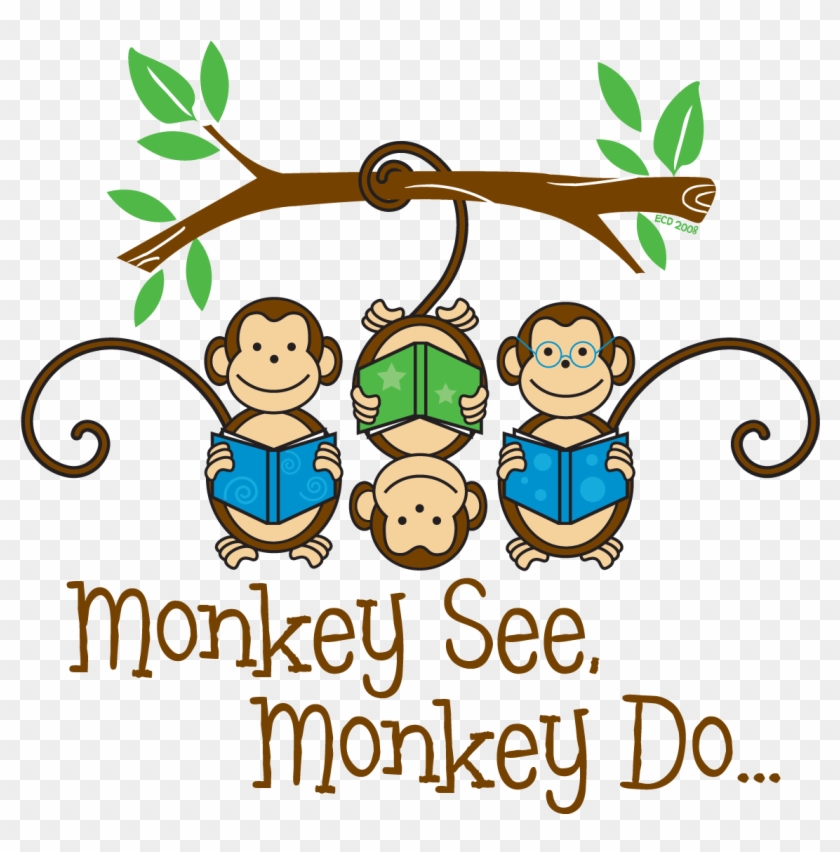 Monkey See Monkey Do Clipart #4870253