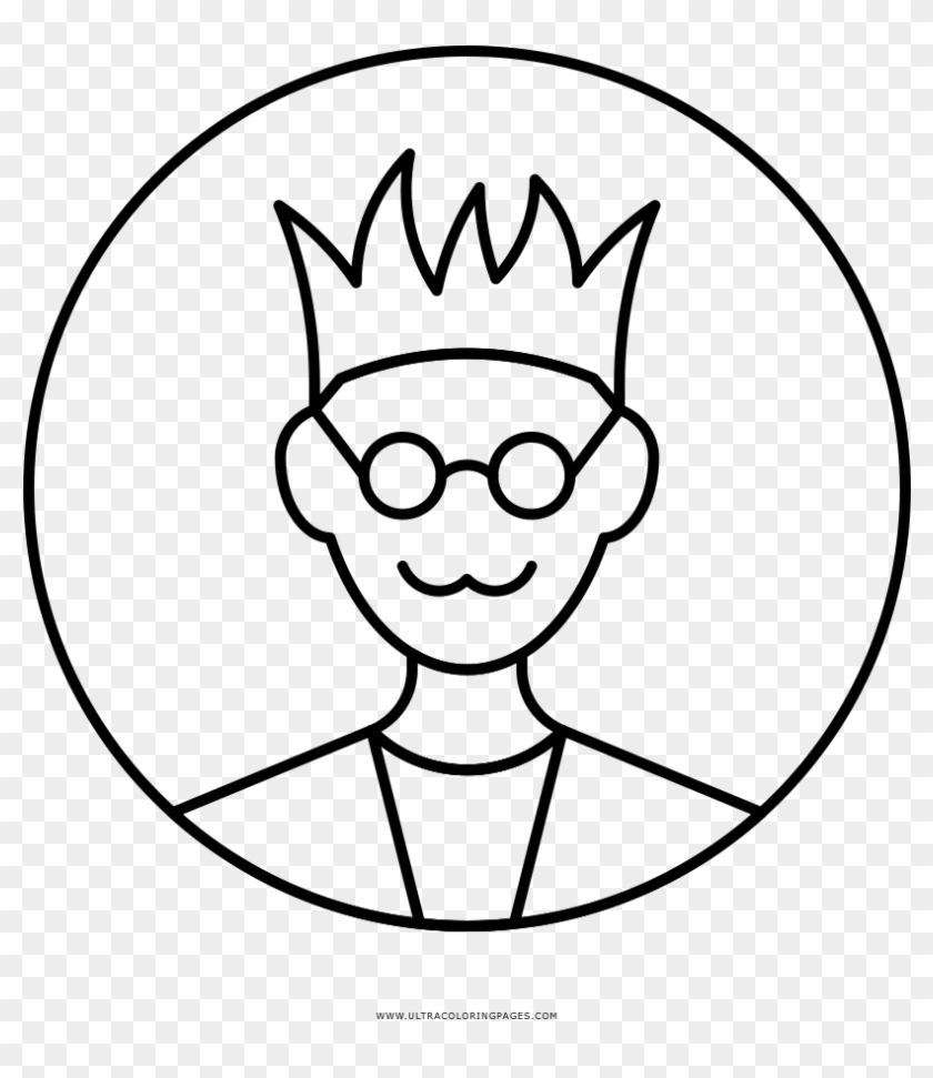 Geek Coloring Page - Line Art Clipart #4870552