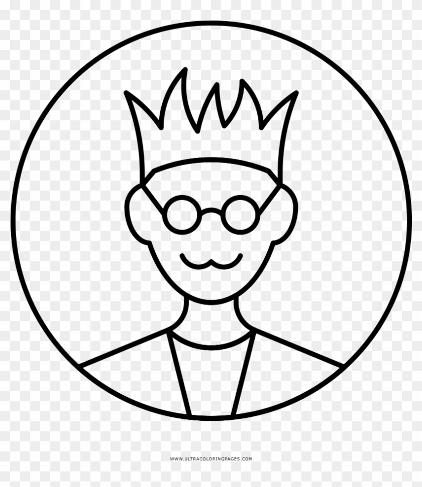 Geek Coloring Page - Line Art Clipart