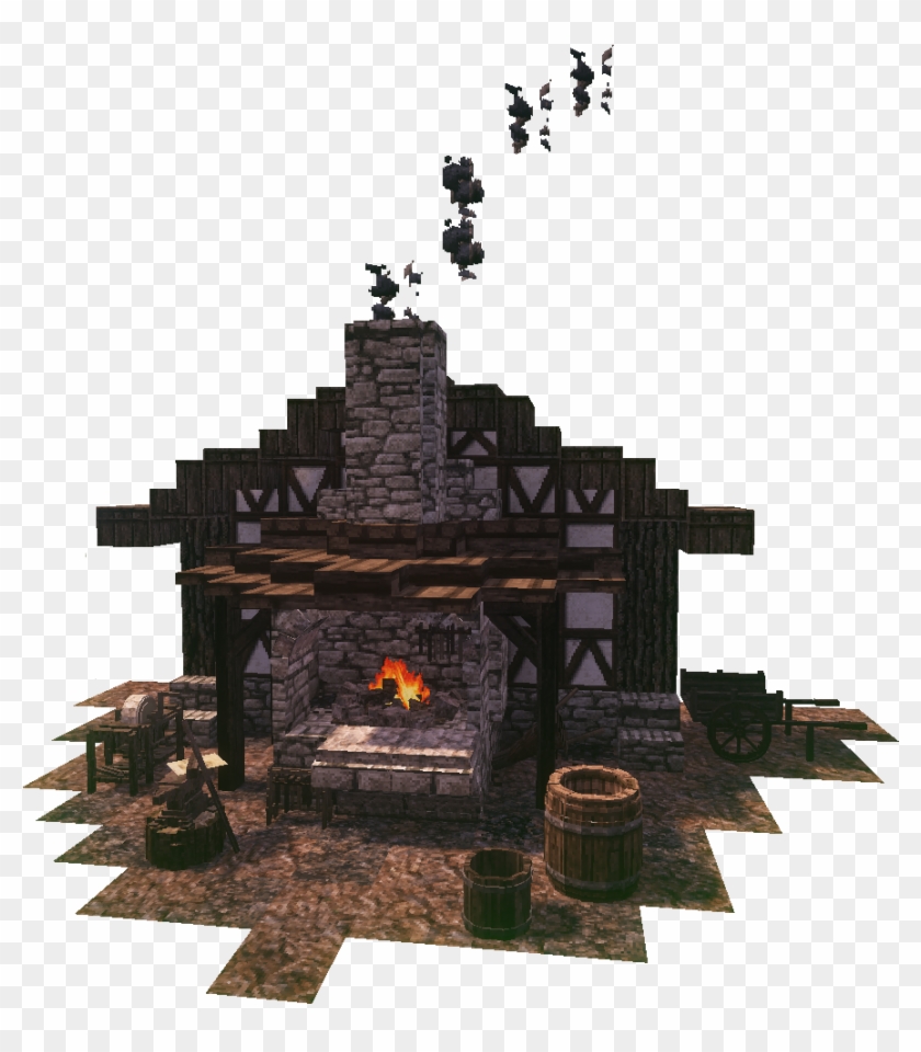 Creativeblacksmith's Forge Using The Conquest Reforged - Minecraft Blacksmith Forge Clipart #4870683