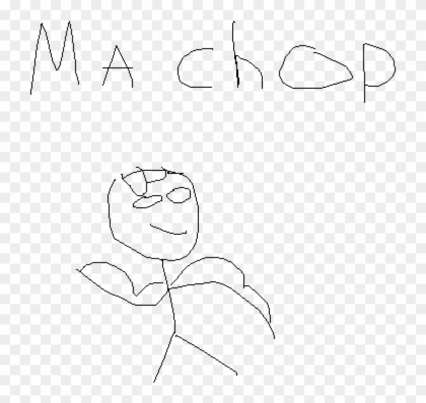 Crappy Machop - Line Art Clipart #4870723