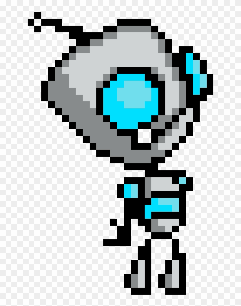 Gir Invader Zim - Gir Perler Bead Pattern Clipart #4870793
