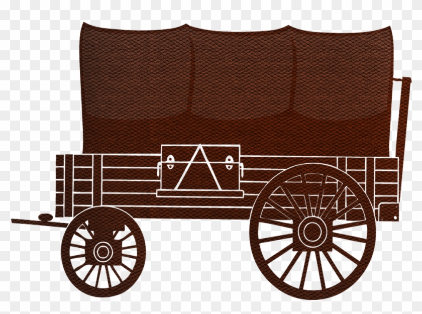 Covered Wagon Wild West Western Pioneer Old Cart - Covered Wagon Vector Clipart