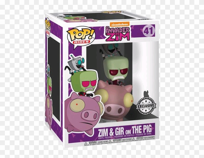 Zim & Gir On The Pig Us Exclusive Pop Ride - Zim And Gir On The Pig Pop Clipart #4871127