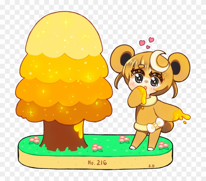 Teddiursa-chan Eating Yummy Honey Uw U - Cartoon Clipart #4871679