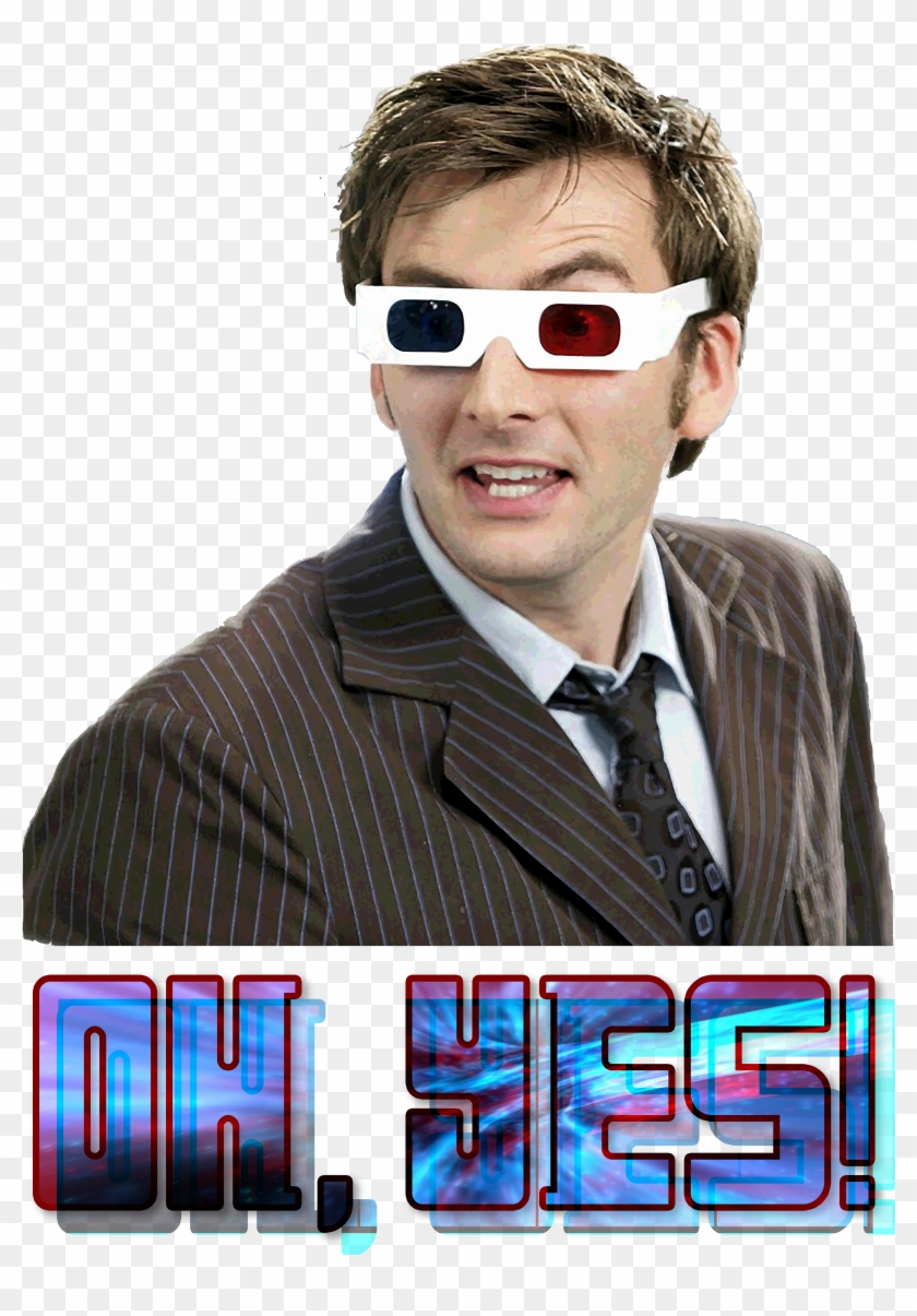 The 10th Doctor Digital Illustraion With Stereoscopic - David Tennant Doctor Who 3d Glasses Clipart