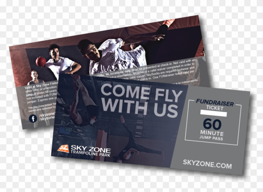 The Tickets Can Be Redeemed For A One-hour Jump Session - Flyer Clipart