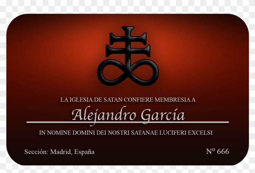 Bienvenido A La Iglesia De Satán - Cross Clipart