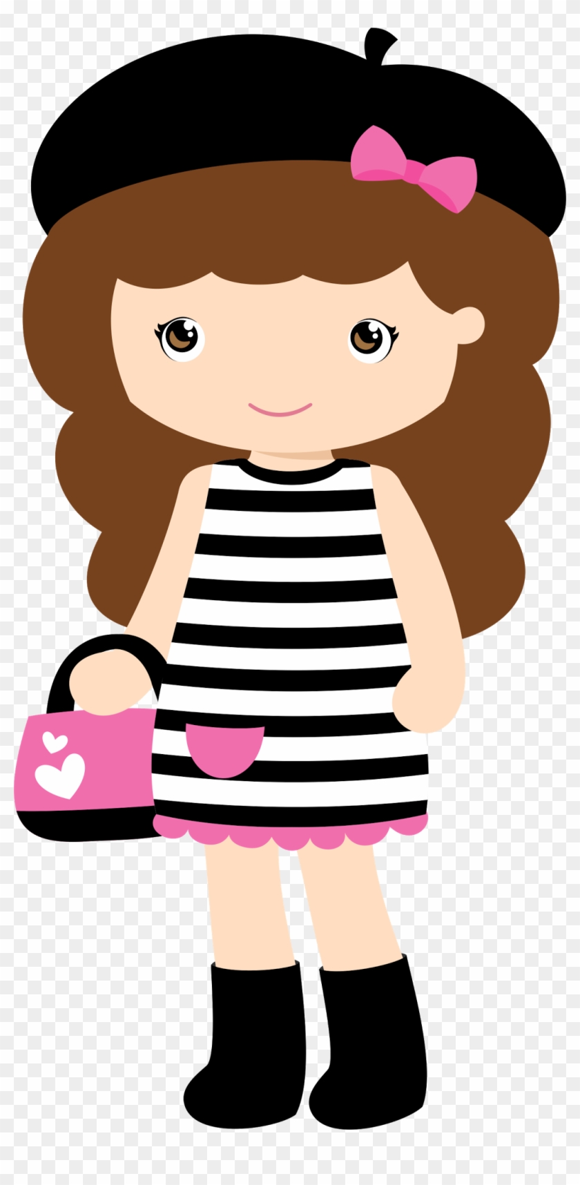 Meninas * Bonecas Paris Girl, Paper Dolls Printable, - Menina Paris Clipart