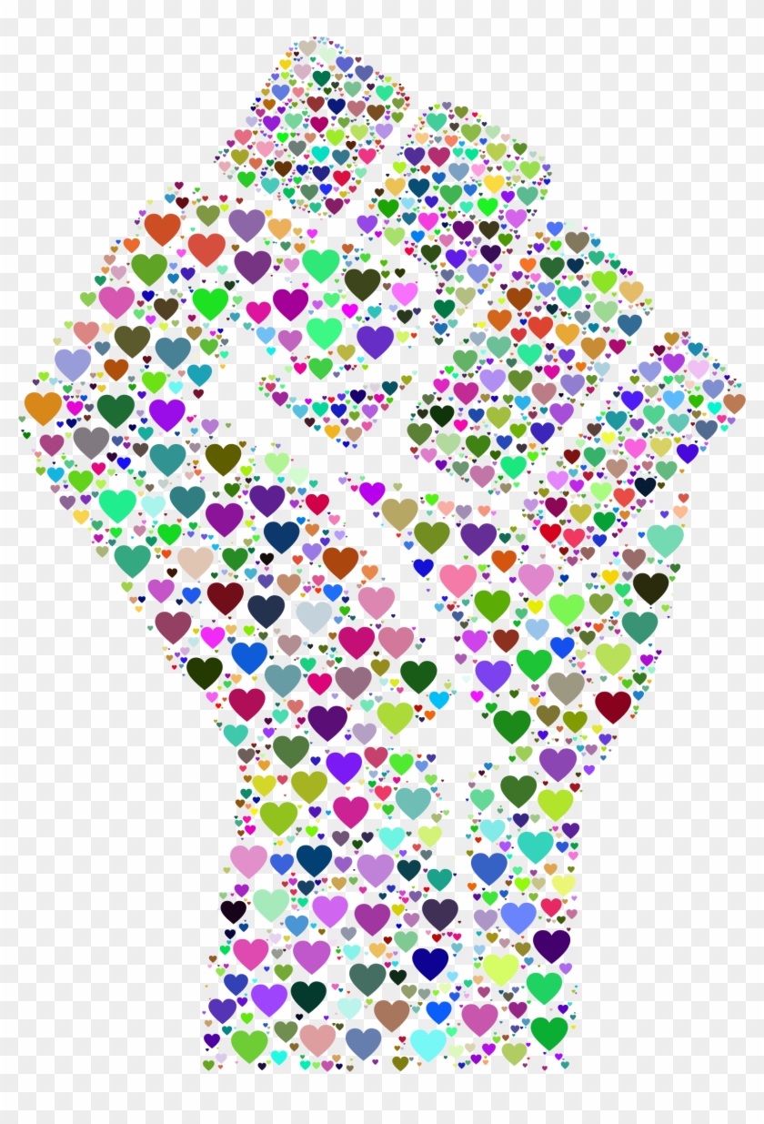 This Free Icons Png Design Of Colorful Fist Of Love - Colorful Fist Clipart #4875782