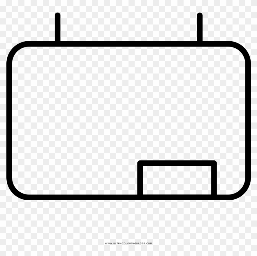 Blackboard Coloring Page - Line Art Clipart