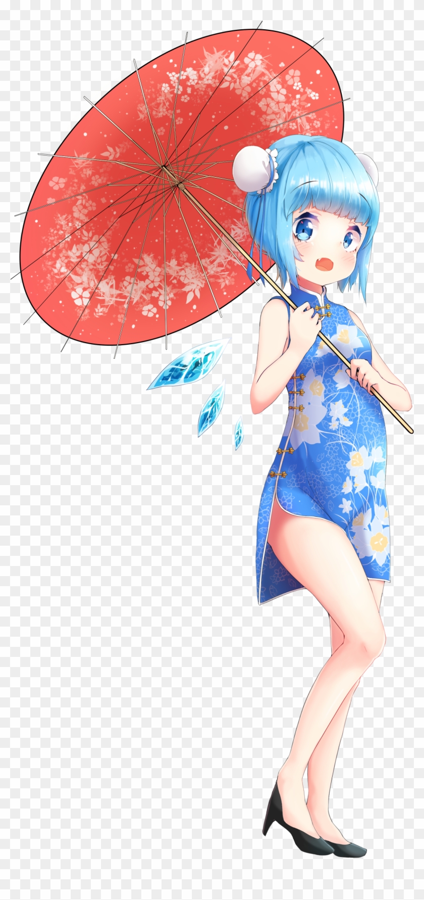 Holding An Umbrella [touhou] - Cartoon Clipart #4877130
