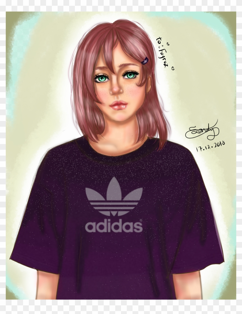 My Sakura Haruno Realism Uchiha Coo Adidas - Adidas Original Sweatshirt Trf Crew Clipart #4877547