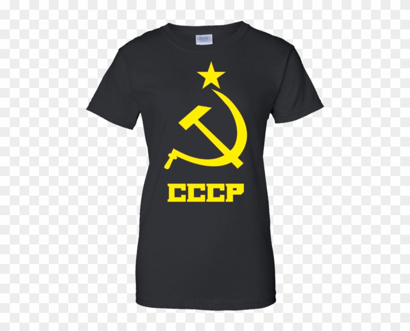 Hammer And Sickle Soviet Cold War Ussr Marxist T-shirt - Active Shirt Clipart #4878207