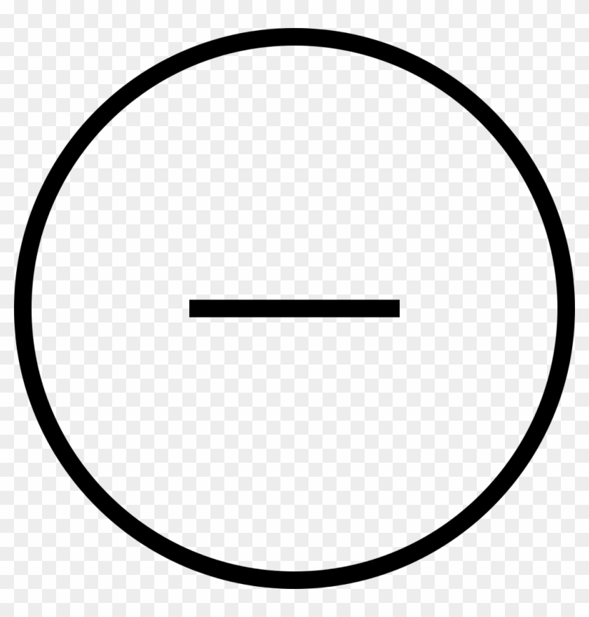 Minus Sign In A Circle - Circle Clipart #4878352
