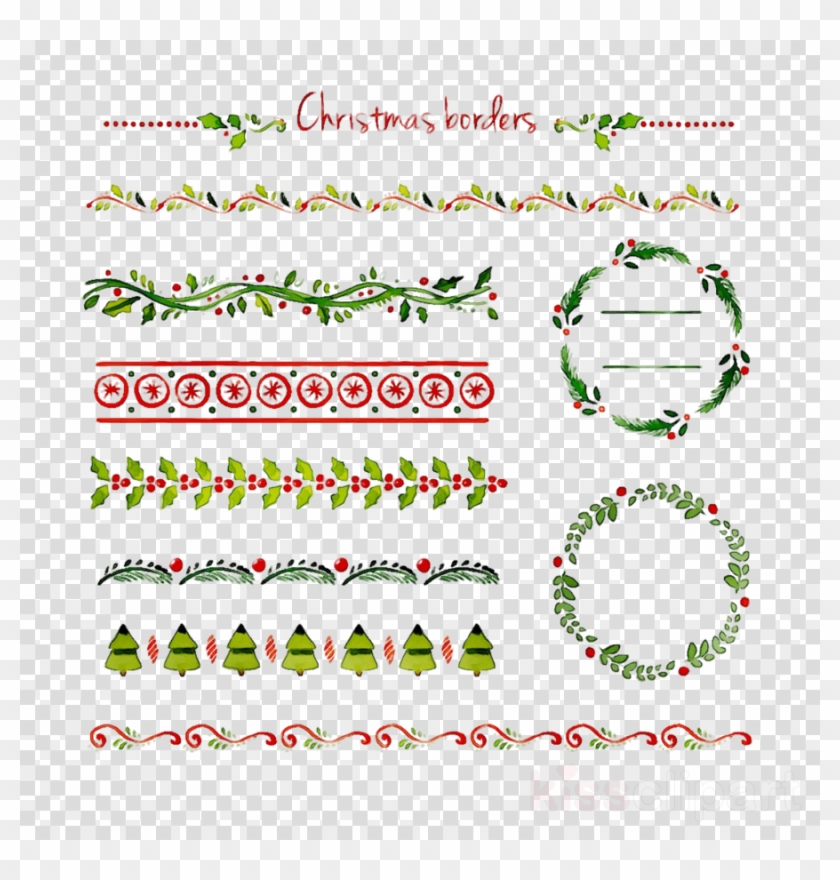 Chalkboard Border Png - Christmas Dividing Lines Clipart
