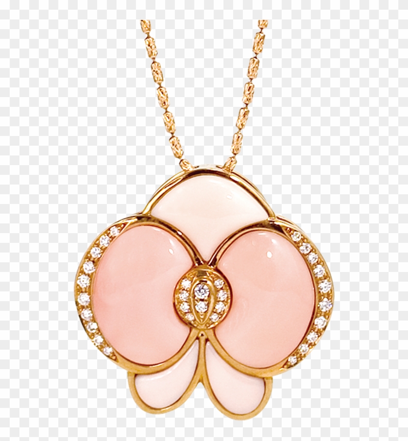 Pink Orchid Pendant - 130bcd 44t 3 32 Clipart #4879794