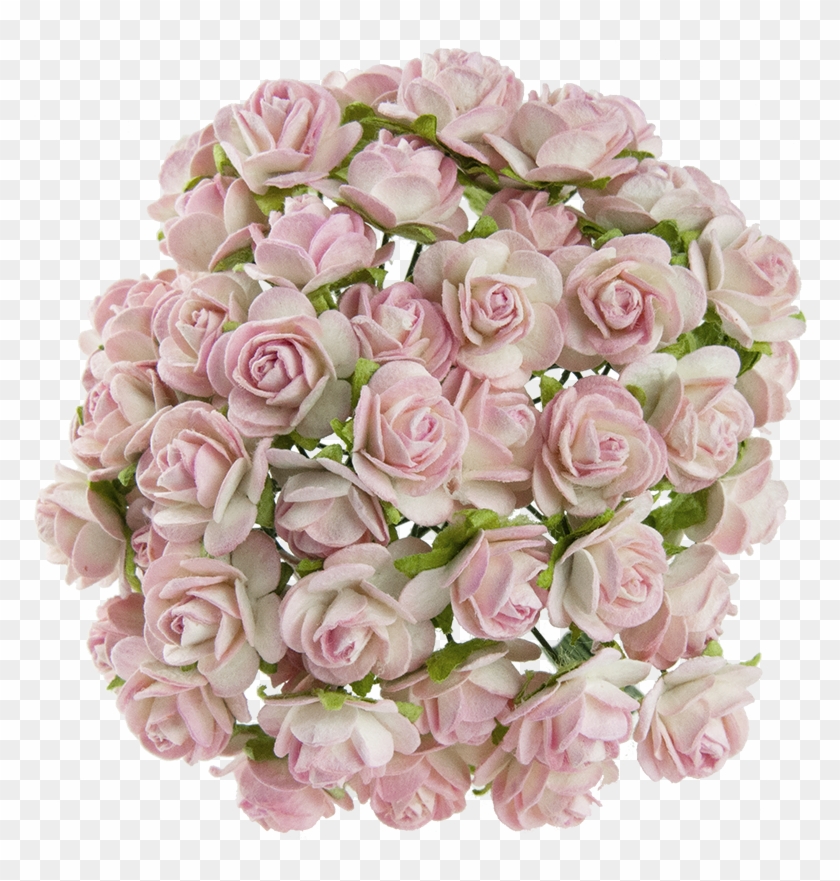 2-tone Baby Pink/ivory Mulberry Paper Open Roses Clipart