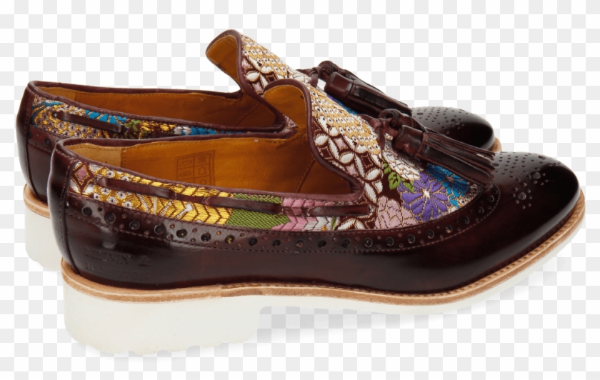 Loafers Amelie 60 Textile Glory Burgundy - Leather Clipart