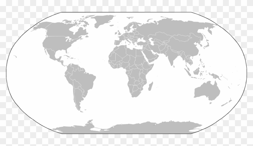 World Map Outline Png - World Map Template Clipart #4880843