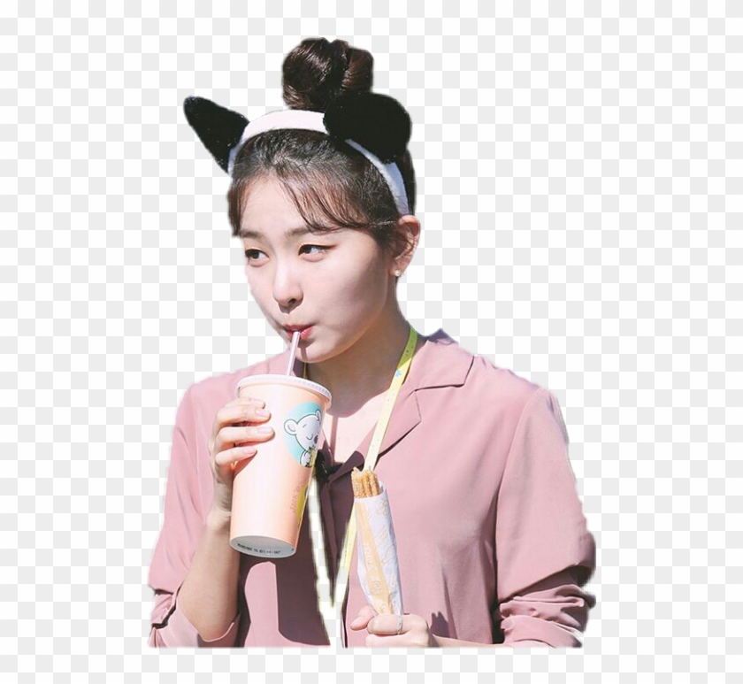 Redvelvet Seulgiredvelvet Seulbear Seulgod Revel Report - Red Velvet Seulgi Drinking Clipart #4880919