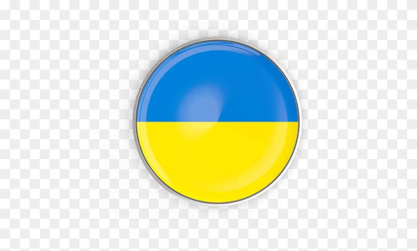 Illustration Of Flag Of Ukraine - Ukraine Round Flag Png Clipart #4881192