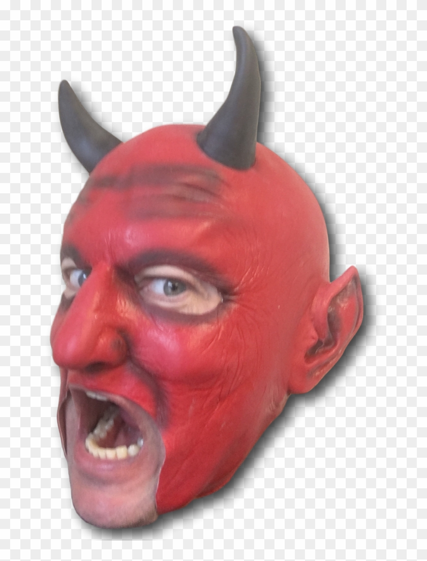 Red Devil Demon Mask - Halloween Costume Clipart #4881533