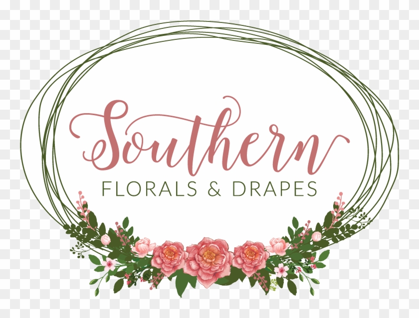 Southern Drapes And Florals - Save The Date Clipart #4881771