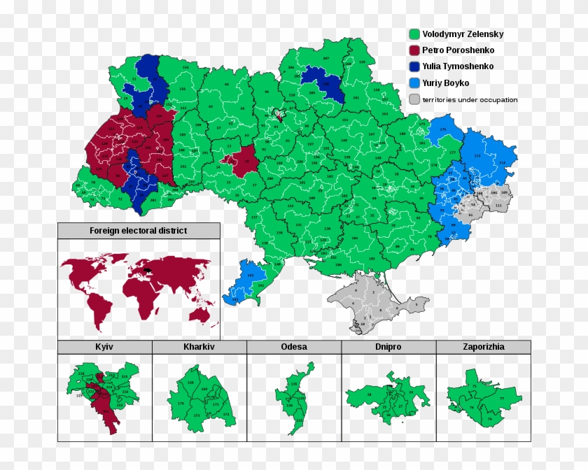 Results Of The 2019 Ukrainian Elections, First Round - Ukraine Election Results 2019 Clipart #4881906