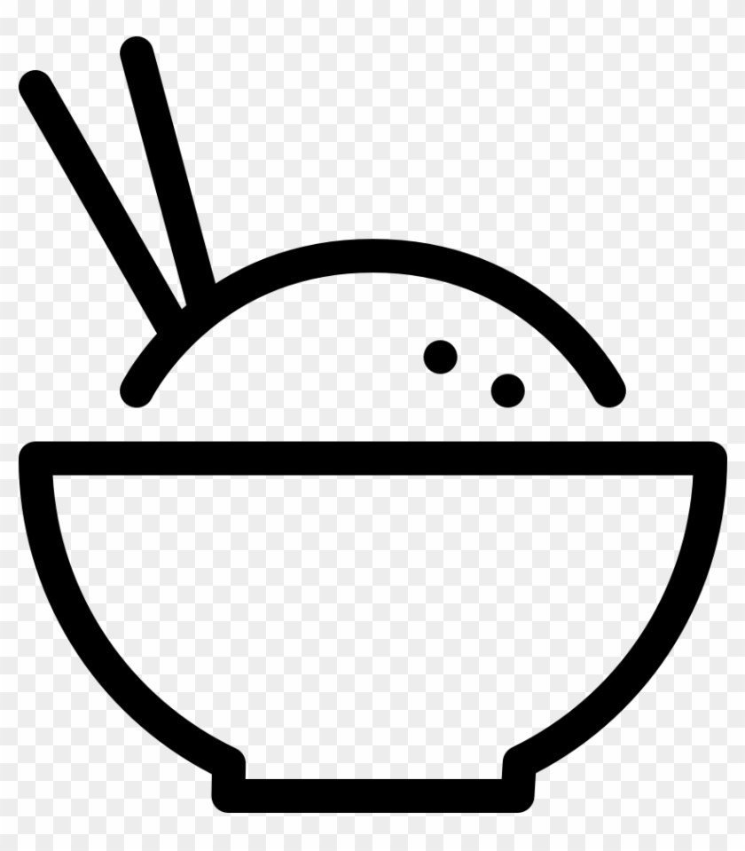 Food Bowl Rice - Bowl Of Rice Symbol Clipart #4882011