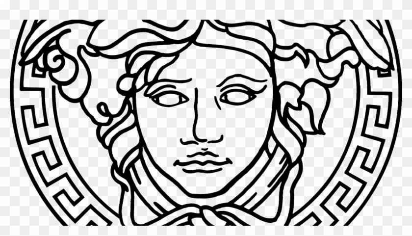 Gorgon Drawing Medusa Versace Transparent Png Clipart - Versace Logo Svg #4882322
