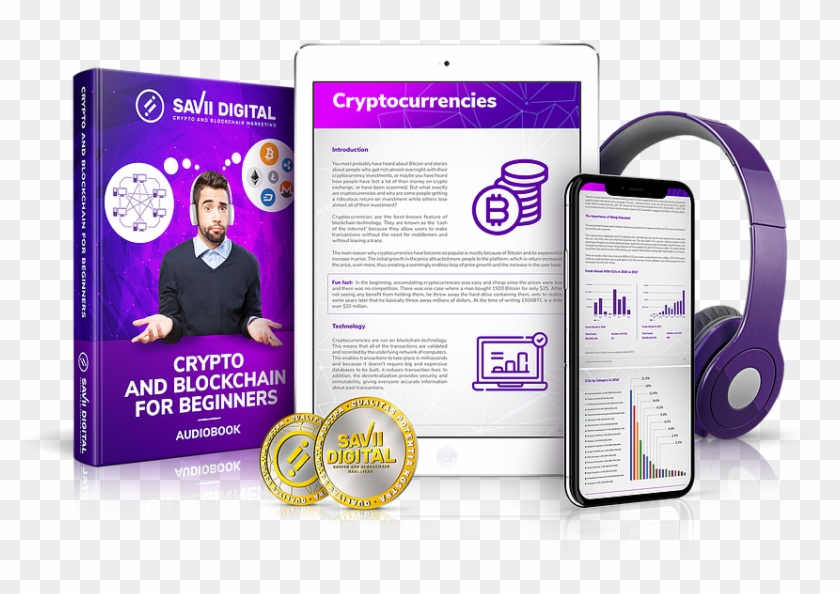 Crypto And Blockchain For Beginners Book - Flyer Clipart #4882843