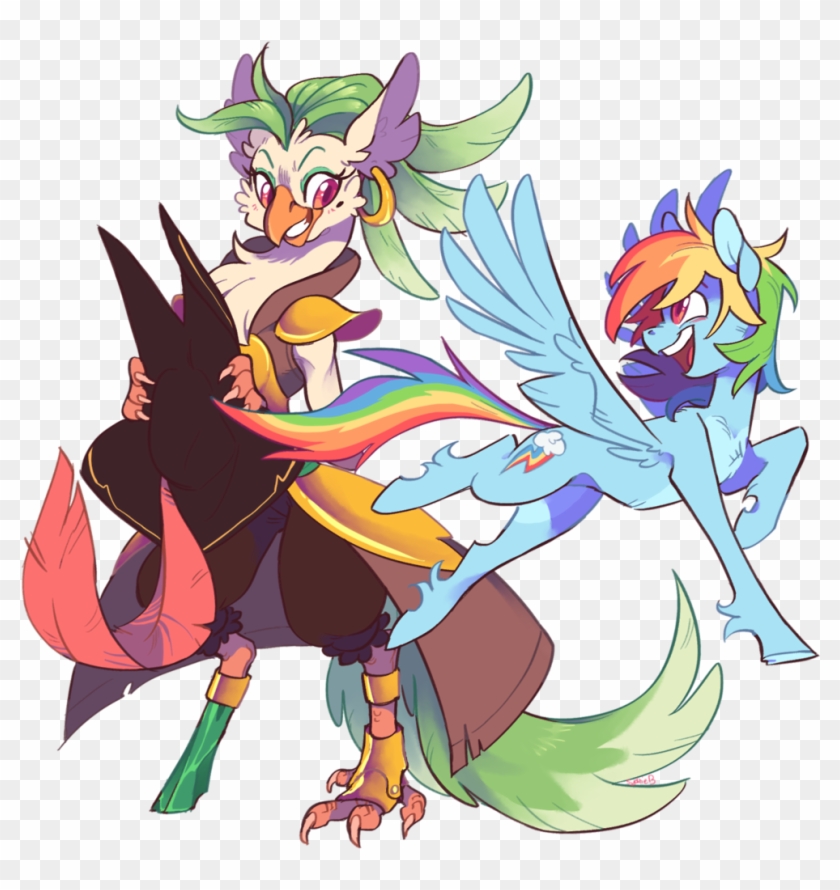 Amputee, Anthro, Artist - Mlp Captain Celaeno And Rainbow Dash Clipart