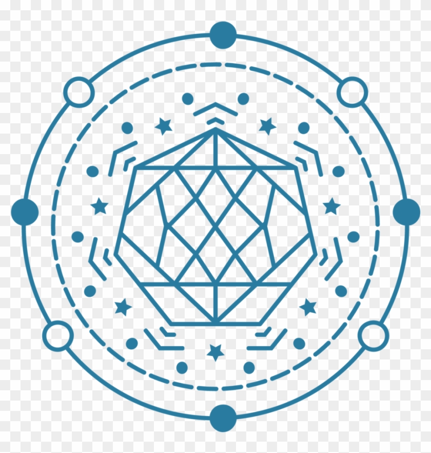 Geometric Crystals Black Pixejoo Blue 2d7b9f Copy - Circle Clipart