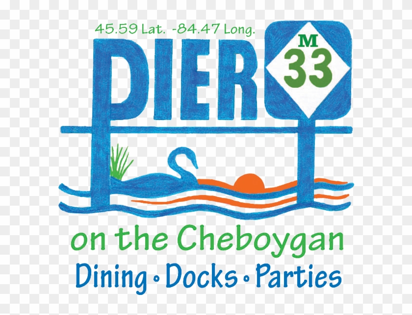 Pier M33 On The Cheboygan - Graphic Design Clipart #4883750