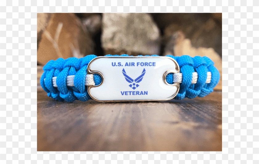 Air Force Veteran Dog Tag Paracord Bracelet - Bracelet Clipart #4883847