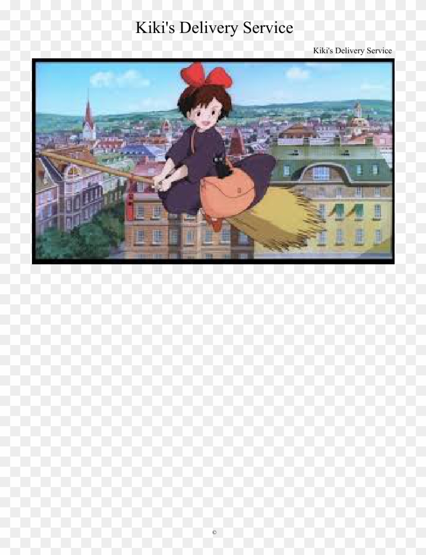 Kiki's Delivery Service Sheet Music Composed By Kiki's - Studio Ghibli Kiki Clipart #4884760