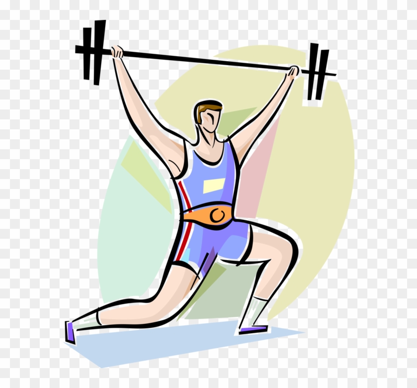 Vector Illustration Of Weightlifting Weightlifter With Clipart